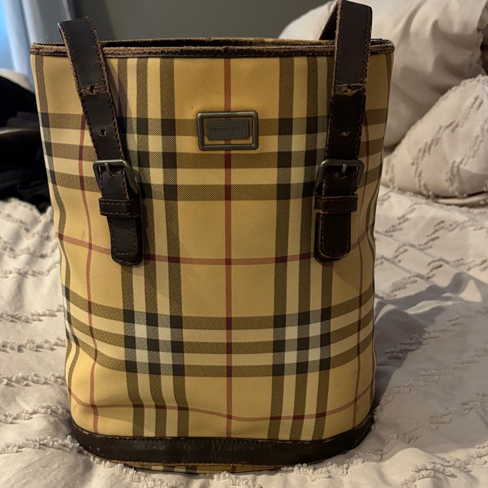 Burberry Plaid Tote